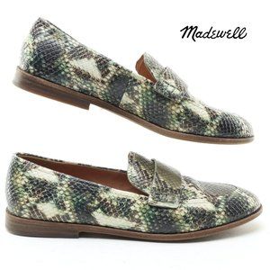 Madewell The Alex Loafer • Women's US 6.5 • Snake Embossed Leather